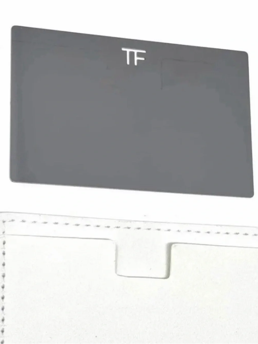 Tom Ford White Leather Card Holder with slide out Mirror - new